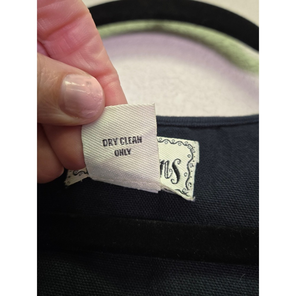 TanTrums Vintage Patchwork Embroidered Vest L Art Teacher Black Animal Print - Picture 4 of 10